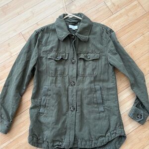 LOFT Utility Jacket in Army Green XS